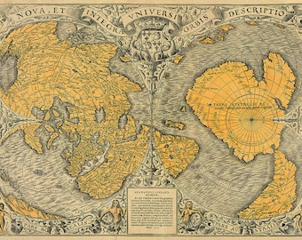 1531 Antique World Map_Ideal for framing and wall decor