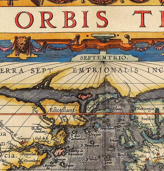 1588 Antique World Map_ideal for Framing & Wall
