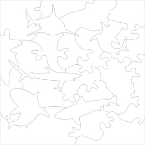 Shark piece puzzle