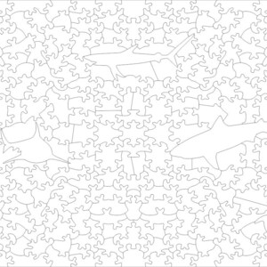 Shark piece puzzle large
