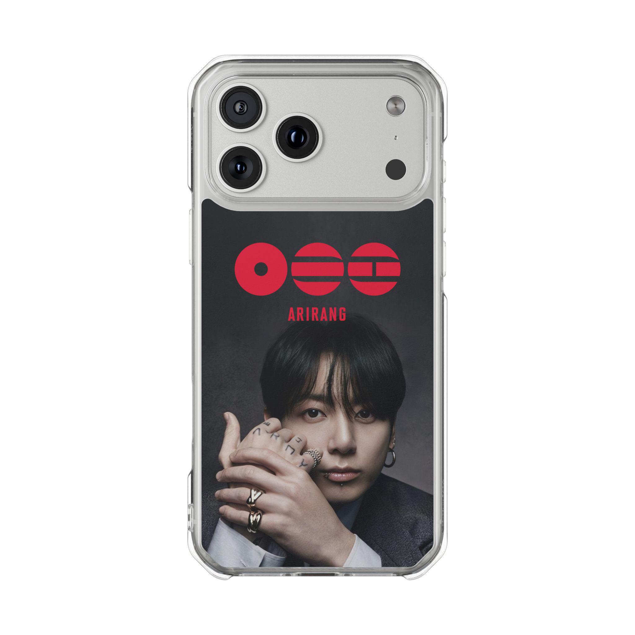 BTS Jungkook ケース・ハート型アクリルフォトブロック BTS iPhone11 Pro ケース 【JUNG KOOK】ver.背面スケルトンハート