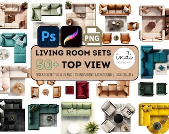 Living Room Furniture Top View PNG Clipart (50+)