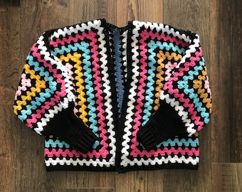 Multi coloured adult cardigan