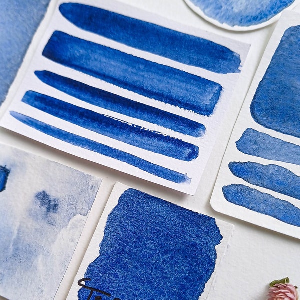 Tiefsee Blau - handgemachte Aquarellfarbe-Künstlerqualität, hoch pigmentiert, lichtecht