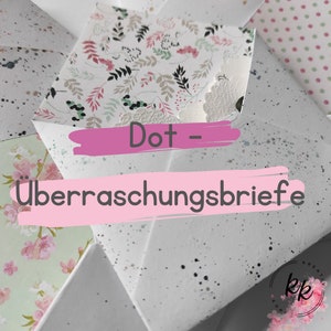 Dot-Überraschungsbrief - verschiedene Größen, mit oder ohne Glitzer, Handgemachte Aquarellfarben, zum Testen oder verschenken