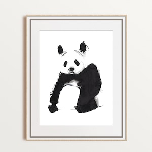 Giant Panda Ink Print - Chinese Animal Drawing