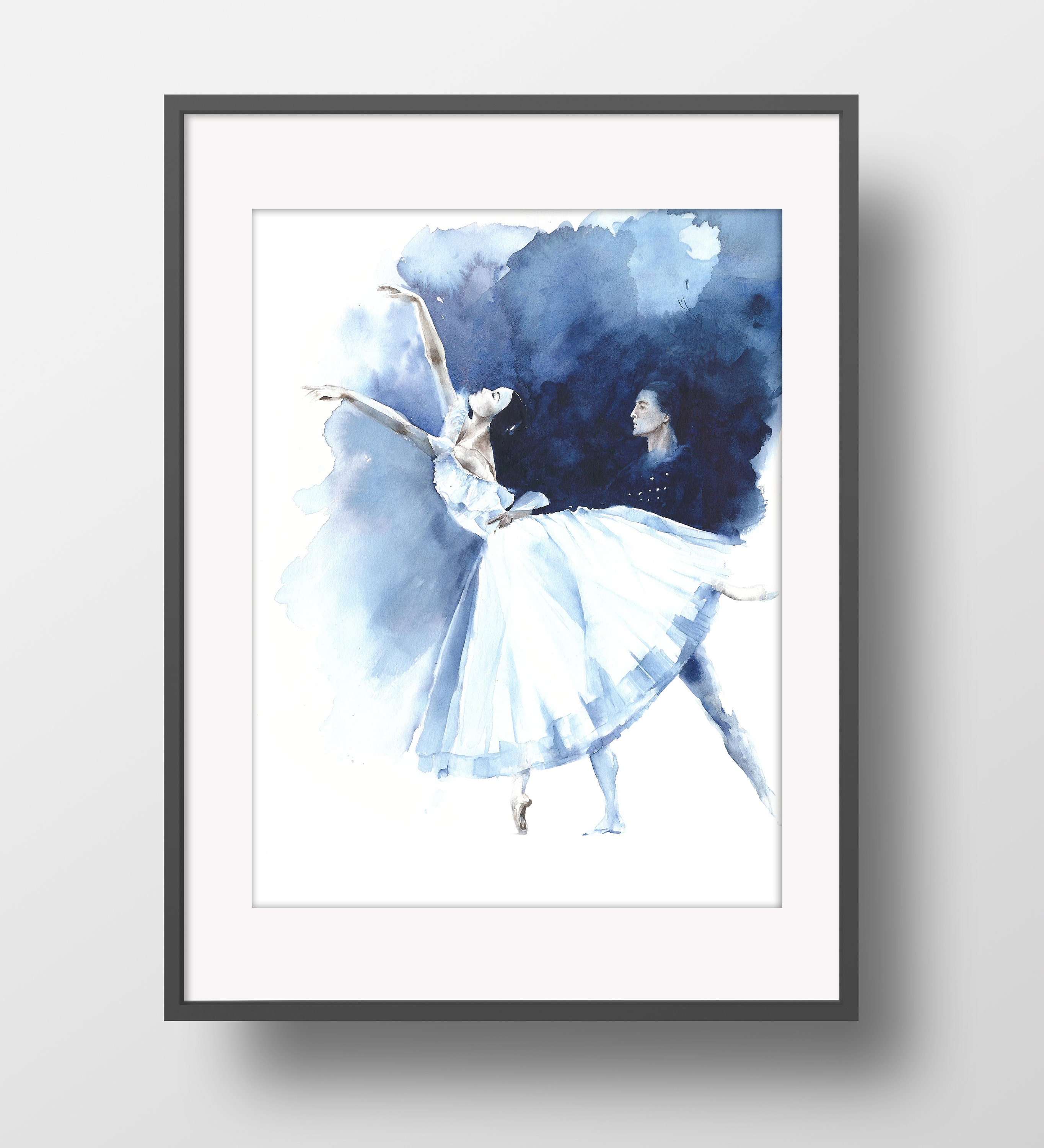 Ballerina art print from original watercolor painting wall art home ...