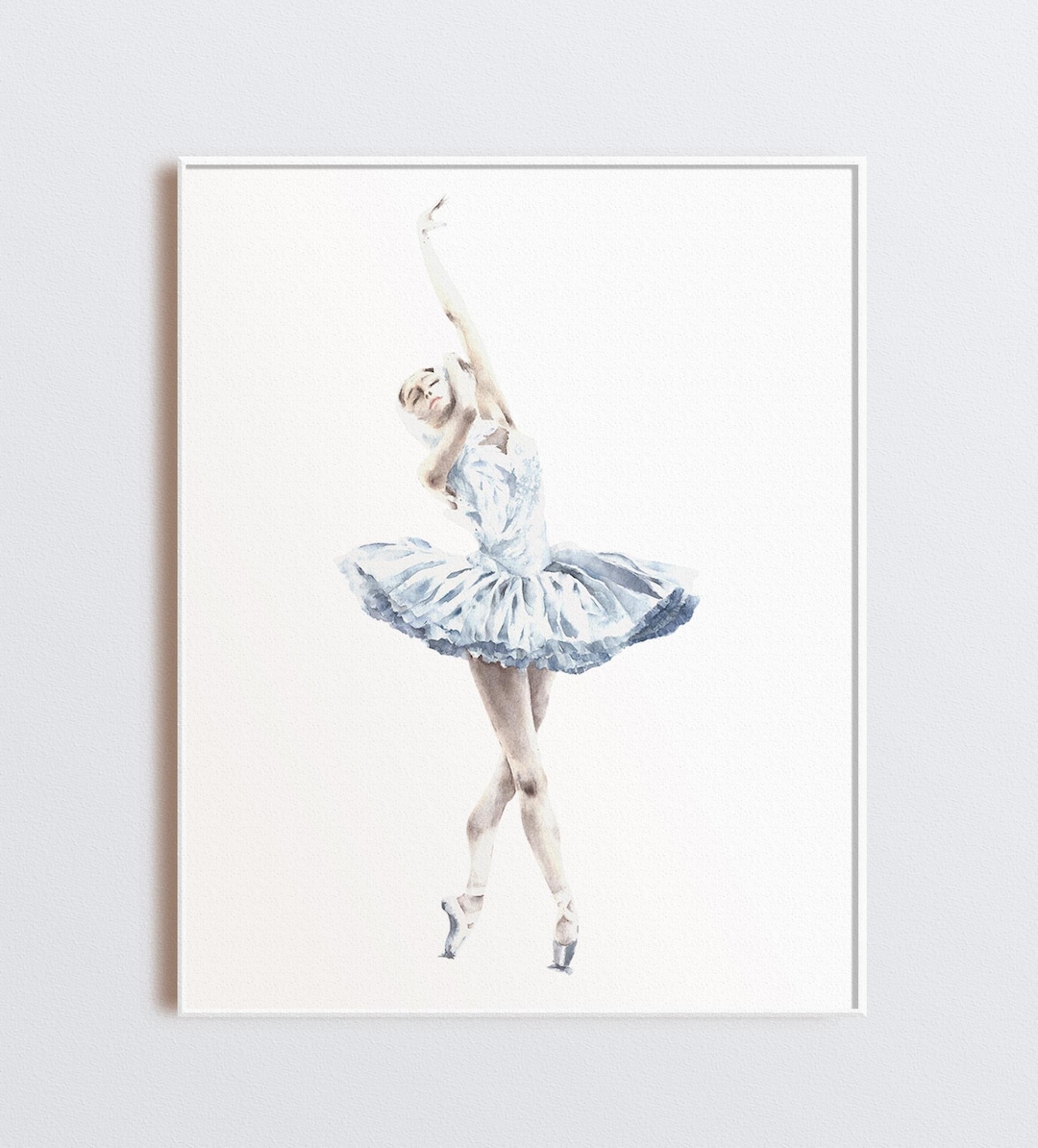 Ballerina Watercolor Print - Swan Lake Ballet Wall Art - Etsy