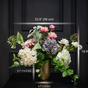 Luxury Real Touch Flower Arrangement in Vase for Dining Table Flower Centerpiece, Modern Home Decor, Faux Floral Arrangement, Floral Decor
