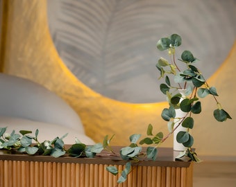 Guirlande d'eucalyptus artificiel 1,8 m, guirlande toute l'année, chemin de table de mariage, guirlande de mariage, décoration de manteau de cheminée de ferme, toile de fond imitation verdure