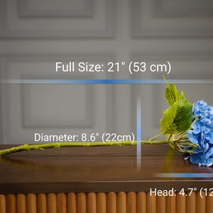 Lifelike 21-inch Real Touch Blue Hydrangea for Premium Artificial Flower Arrangements, Ideal for Wedding Centerpieces and Home Decoration Projects.