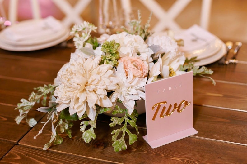 Wedding Flower Decor Set Pink Wedding Table Flower Real Touch Etsy