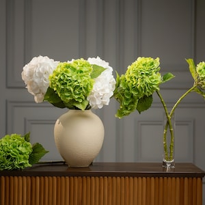 Real Touch Premium Hydrangea Flower Stem 21&quot; Wedding Table Bouquet DIY Floral Decoration Fake Hydrangea Arrangement Centerpiece Multi-Color