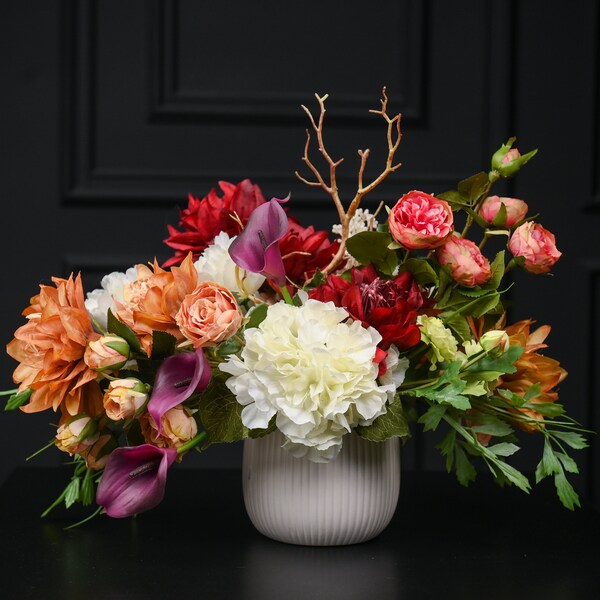 Real Touch Flower Arrangement Etsy