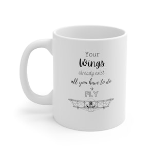 Pilot Gift | Vintage Airplane Mug | Aircraft Mug | Pilot Gift Mug | Flight School Mug | Pilot Wings | Your wings already Pilot Coffee Mug