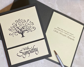 Handmade Personalised Sympathy Condolence Bereavement Thinking of you card Handmade Personalised Sympathy Condolence Bereavement Thinking of you card