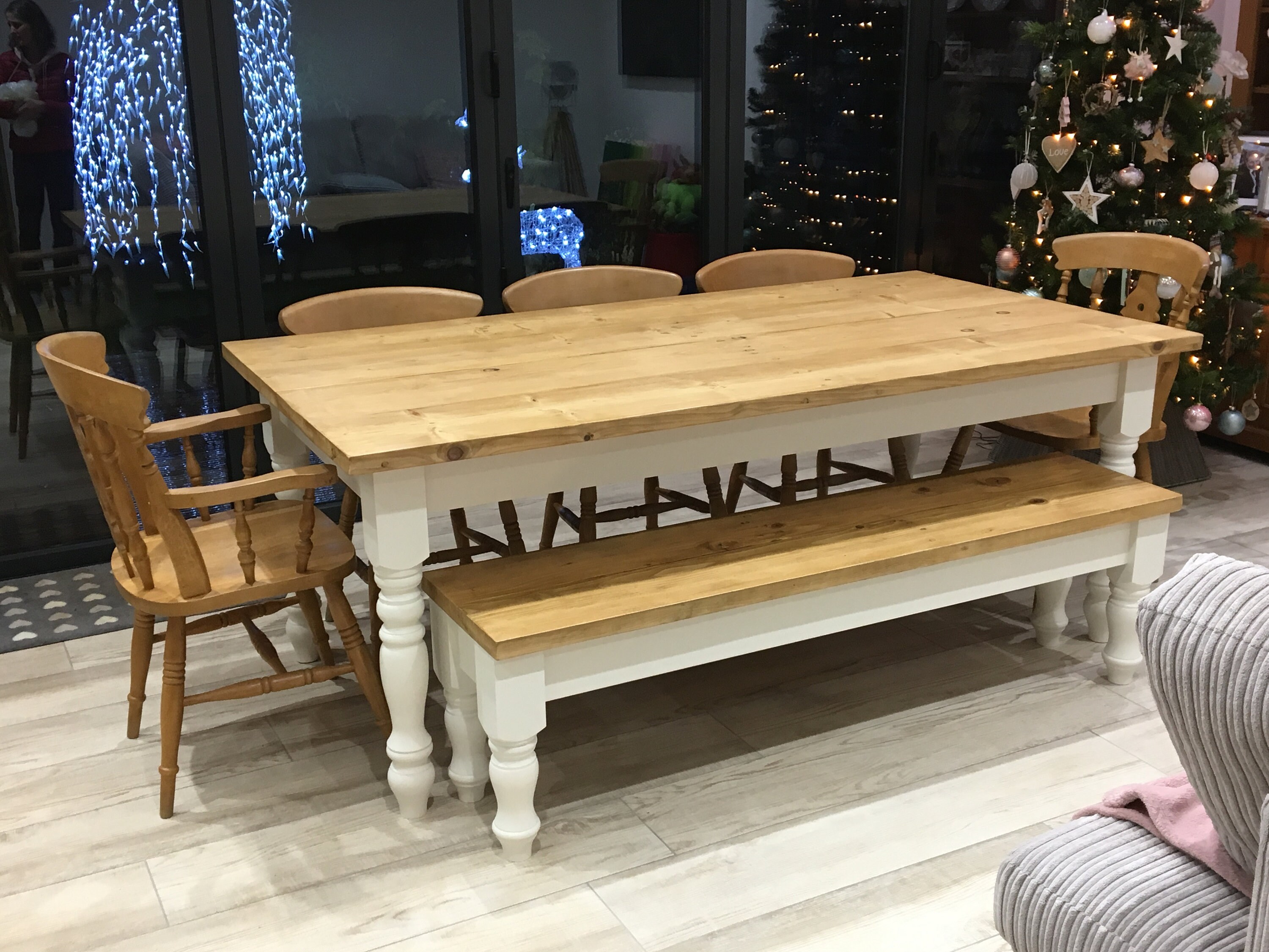 Handmade Bespoke Farmhouse Kitchen Dining Table Solid Pine - Etsy UK