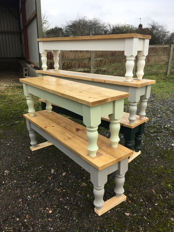 Pine on sale kitchen bench