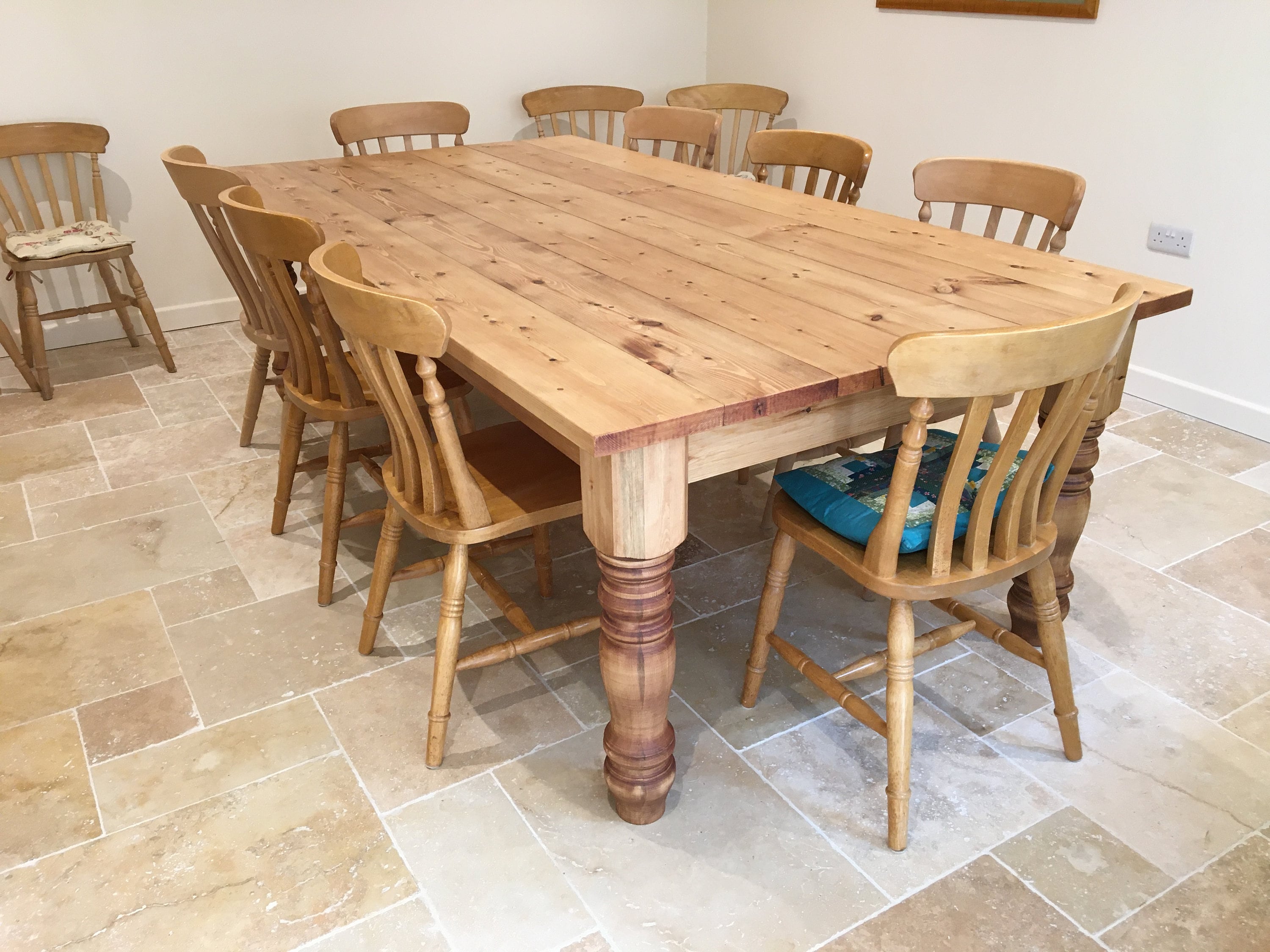 Handmade Bespoke Farmhouse Kitchen Dining Table Solid Pine - Etsy UK