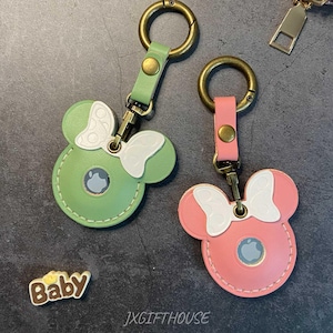 Portachiavi AirTag in pelle di topo: supporto AirTag personalizzato