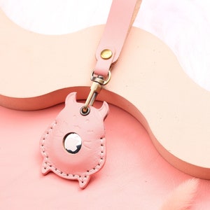 Cartoon Air Tag Schlüsselanhänger, Air Tag Hülle, Air Tag Halter, schlsselanhnger Air Tag LAvero, Gelb Himmelblau Hellgrün Dunkelblau
