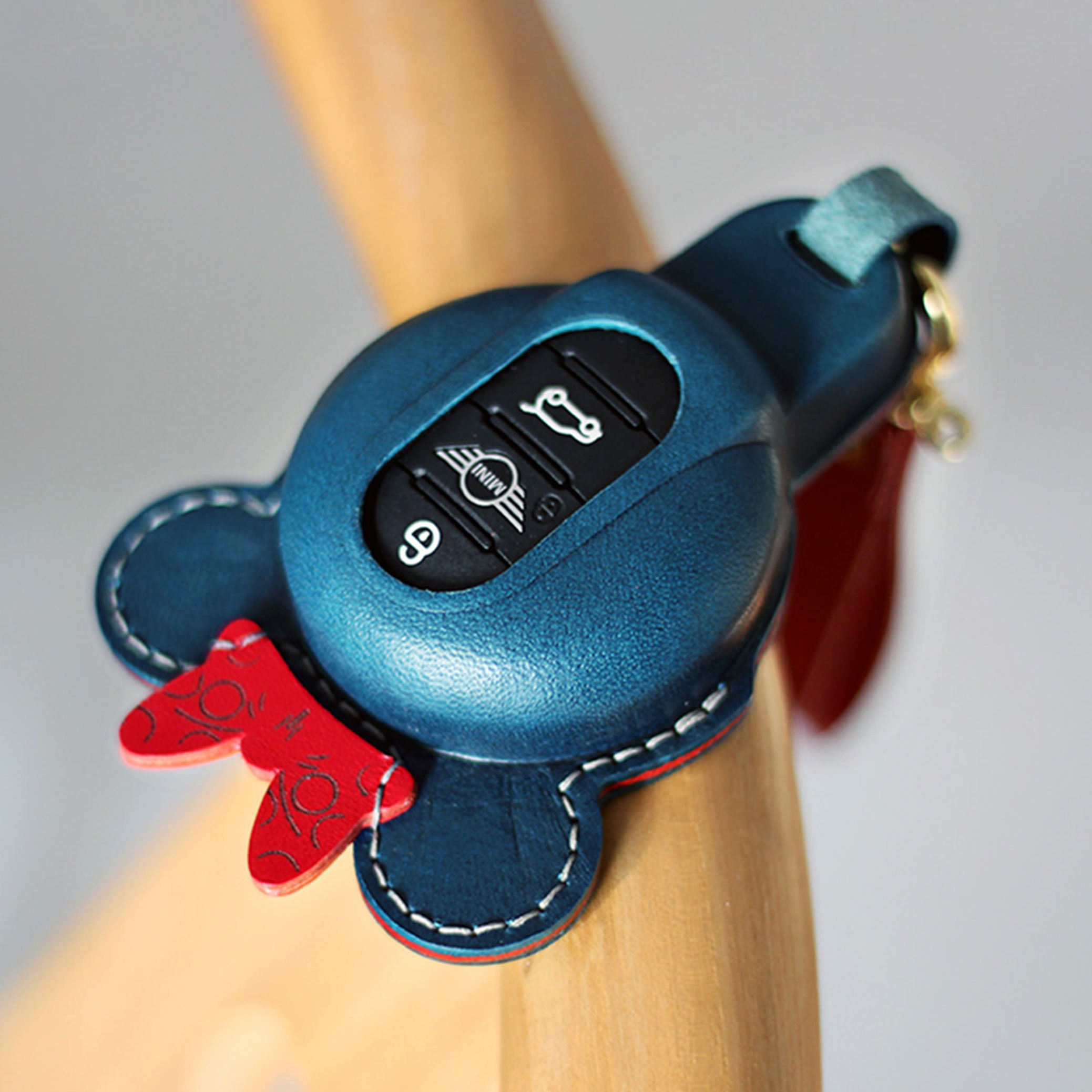 Mini Cooper Autoschlüssel-Fob-Abdeckung, handgemachter Mini Cooper