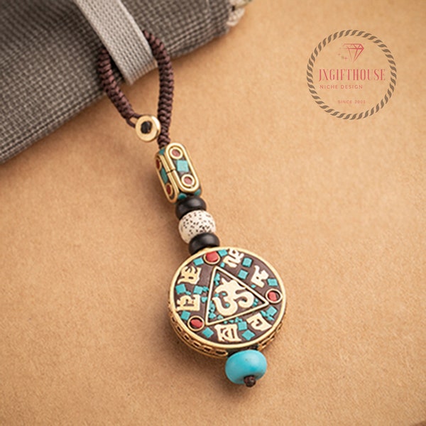 Nepali handmade retro car key chain, Bodhi key pendant, high quality topwu bag charm ornaments, special cellphone chain for good luck