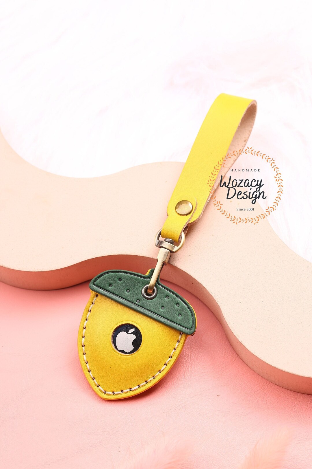 Unique AirTag Holder,nut Shaped AirTag Case, Cute AirTag Keychain in