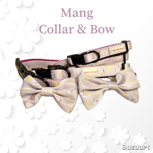 BT21 MANG inspired* collar set is here! Subtle purple color showing Mang cute smile will get your pup ready for any BTS dance events