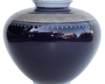 Weimar Cobalto Vaso in porcellana tedesca