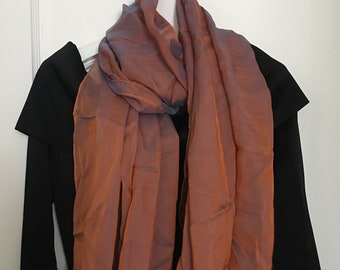 Handmade Silk Scarf (can see two colors in different angles)