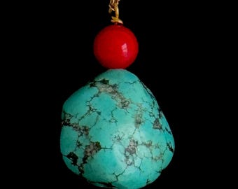 Handmade Real Turquoise necklace
