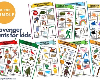 BUNDLE de 10 chasses au trésor pour enfants PDF imprimables