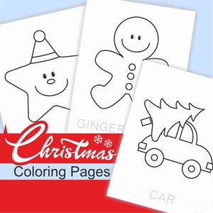 Christmas Printable coloring pages for kids, toddlers, preschoolers, Coloring Book, Coloring Page, Preschool Kindergarten Homeschool
