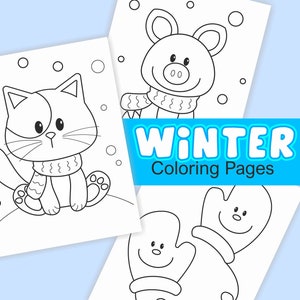 Printable Winter Coloring Pages for kids, toddlers, preschoolers, Coloring Book Coloring Page Preschool Kindergarten Homeschool