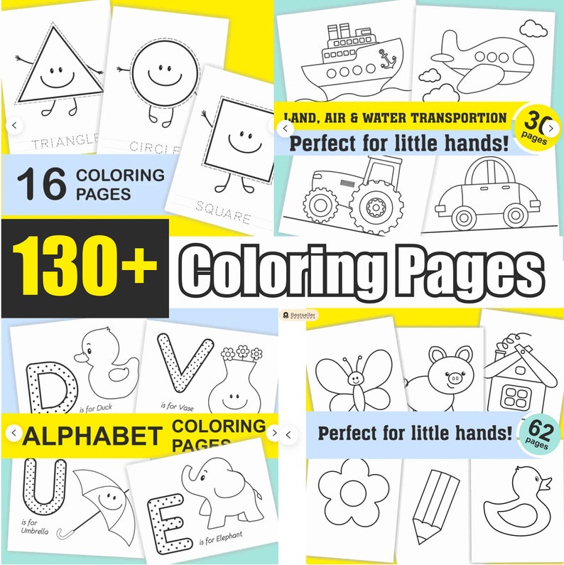 130+ Printable Coloring Pages for Kids, Toddlers, Preschoolers