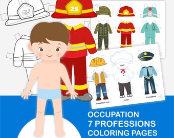 Community Helpers Occupation Printable Paper Dolls COLORING - Etsy Australia Community Helpers Occupation Printable Paper Dolls COLORING - Etsy Australia