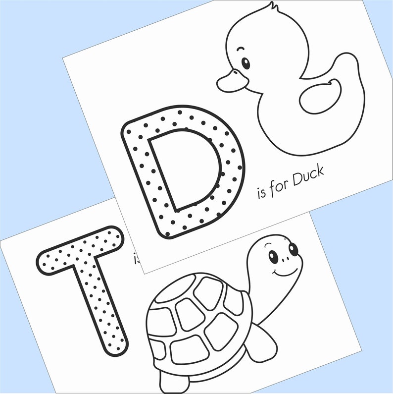 Printable Alphabet Coloring Pages Worksheets for Kids, Toddlers