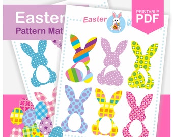 Easter Bunny Egg Matching Game: Preschool Printable Activity (PDF Download)