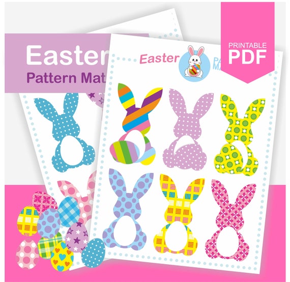 Easter Pattern Match BUNNY Easter Egg Match Activity