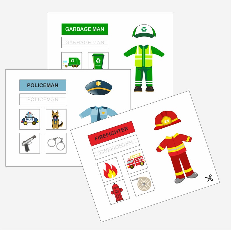 Community Helpers Busy Book: Toddler Occupation Activities (digital ...
