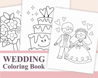 Wedding Coloring Book: Kids' Activity Pages (Digital Download)