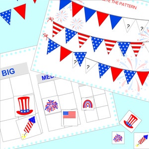 4th July Games, Busy Book, USA Independence Day Games, 4th of July Activity Pack For Preschoolers, Patriotic Party Activities, Printable image 3