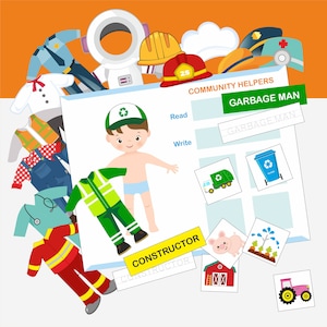 Community Helpers. Occupation Printable. Preschool Printable. Homeschool Activity. Montessori Activity. Busy Binder. Preschool Worksheets