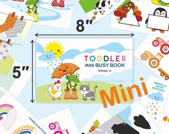 Toddler Mini Busy Book Printable: Preschool Learning Binder (Digital Download)