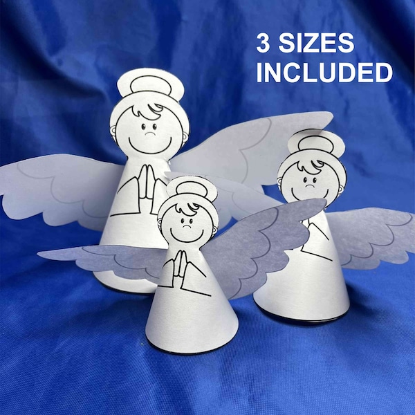 Paper Angel Printable Coloring Craft for Children Paper Angel download coloring, paper model, paper craft, paper toy, craft decoration