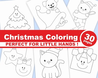Christmas Coloring, Kids Coloring Pages, Christmas Coloring Pages PRINTABLE For Toddlers Christmas Activity Printable Coloring Book for Kids