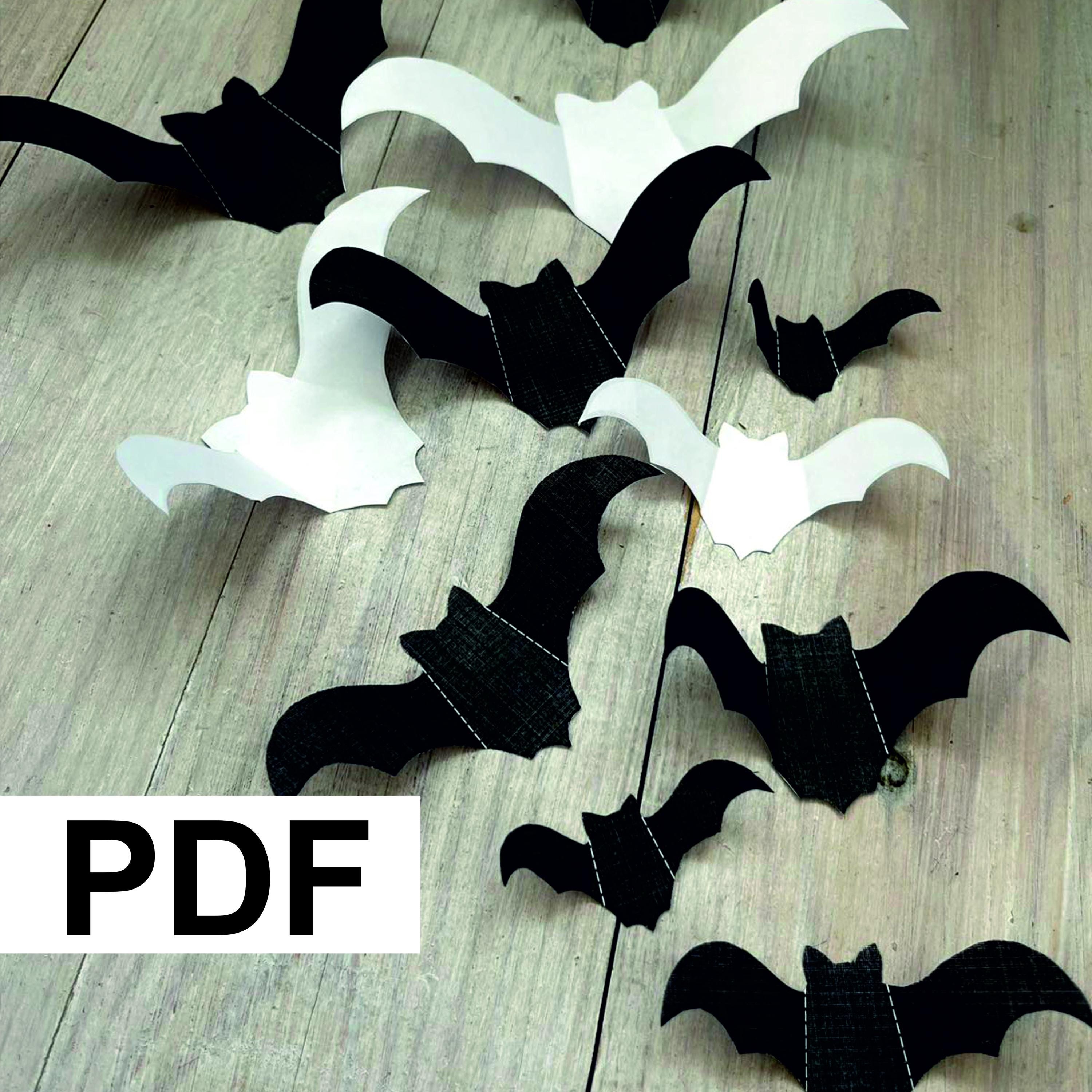 Halloween Paper Bat Craft, Printable Coloring Page (PDF Download) - Etsy
