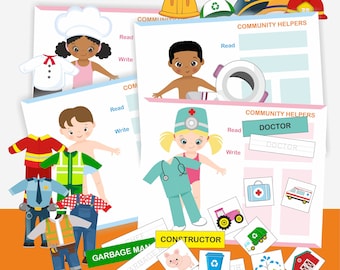 Community Helpers Busy Book: Toddler Occupation Activities (Digital Download)