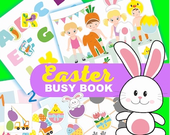Easter Busy Book Bundle: Preschool Learning Activities (Digital Download, 43 Pages)